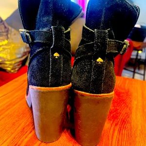 Black suede Kate spade